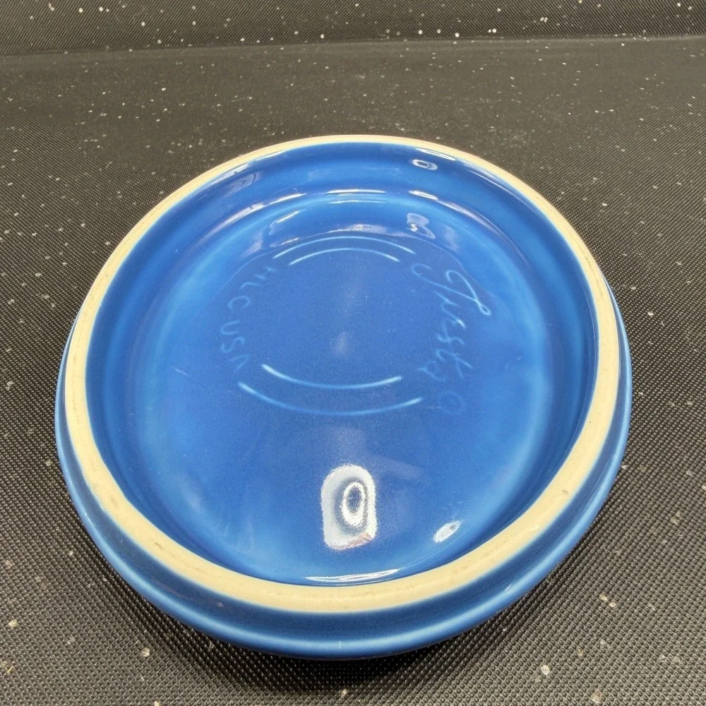 Fiesta Lapis Blue Small Oval Soap Dish Holder 6Inch Ceramic Serving Tray HLC USA
